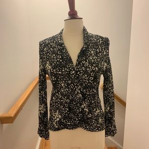 Patterned Zara faux wrap blouse